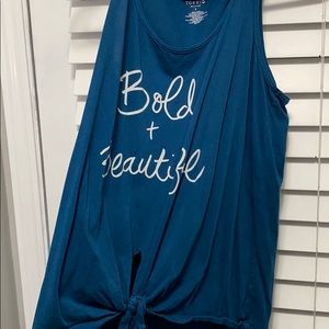 Knotted workout tank
